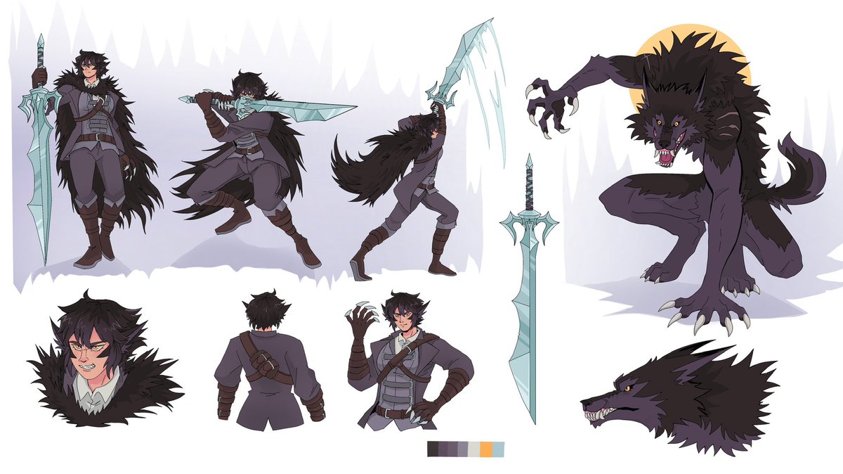 kaeos_art's tweet image. Character sheet for my dnd shifter gorl
#dnd #oc