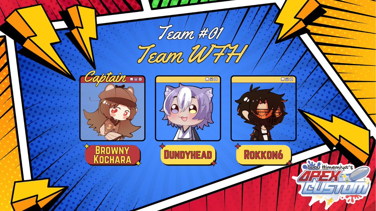 1. Team WFH
Capt: <a href="/BrownyKochara/">BrownyKochara🧸📝</a> 
w/ Dundyhead &amp; <a href="/Rokkon69/">Rokkon6 👾👽✌️【inDEEZ】</a>