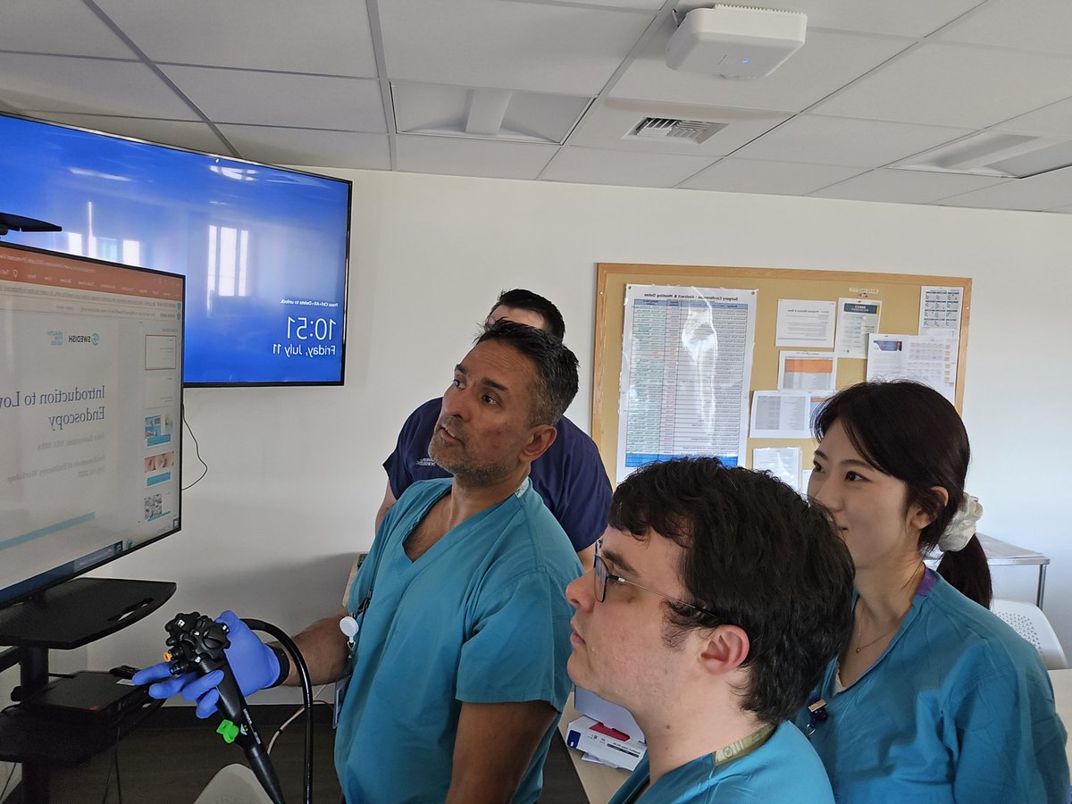 BrianLouie4's tweet photo. A brand new academic year. Fundamentals of endoscopy training for our PGY 1 and 2s.    Love the body english trying to will the scope to the target! @ProvSwedish https://t.co/PRDJwTcMgz