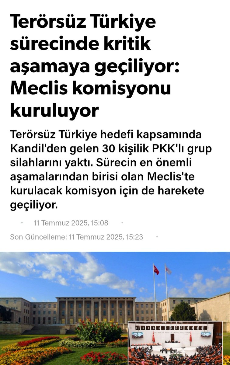 PKK madem silahları koşulsuz bırakma kararı aldı.TBMM"de niye komisyon kuruyoruz.🤔