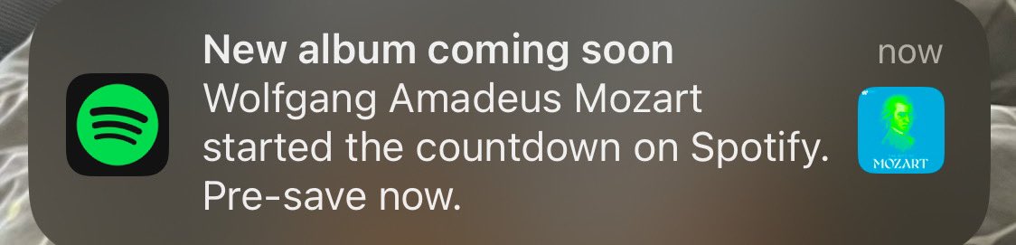 My man Mozart can’t let Bieber steal all the thunder lol