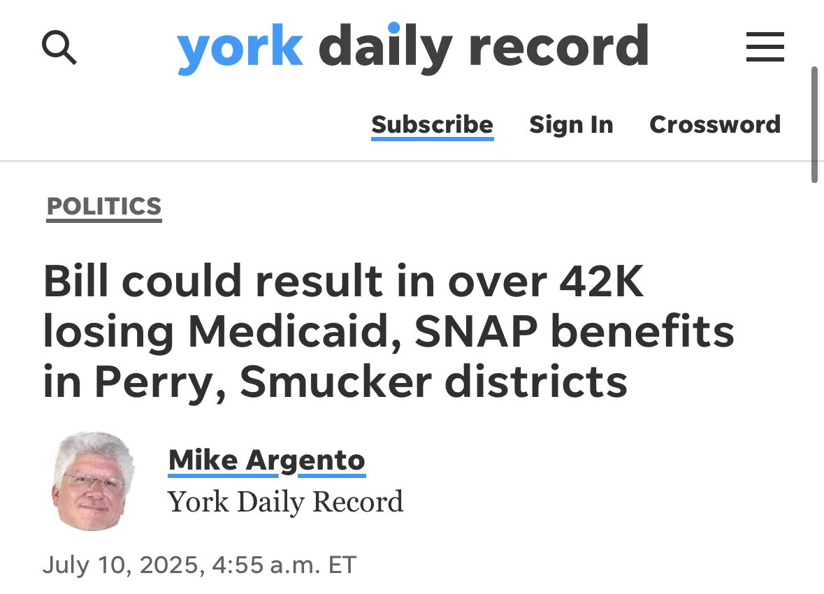 AffordablePA's tweet image. Headlines this week from PA-10 papers following the passage of the Republican tax law.
@RepScottPerry betrayed his constituents with his vote to fund bigger tax breaks for billionaires at the expense of working families.