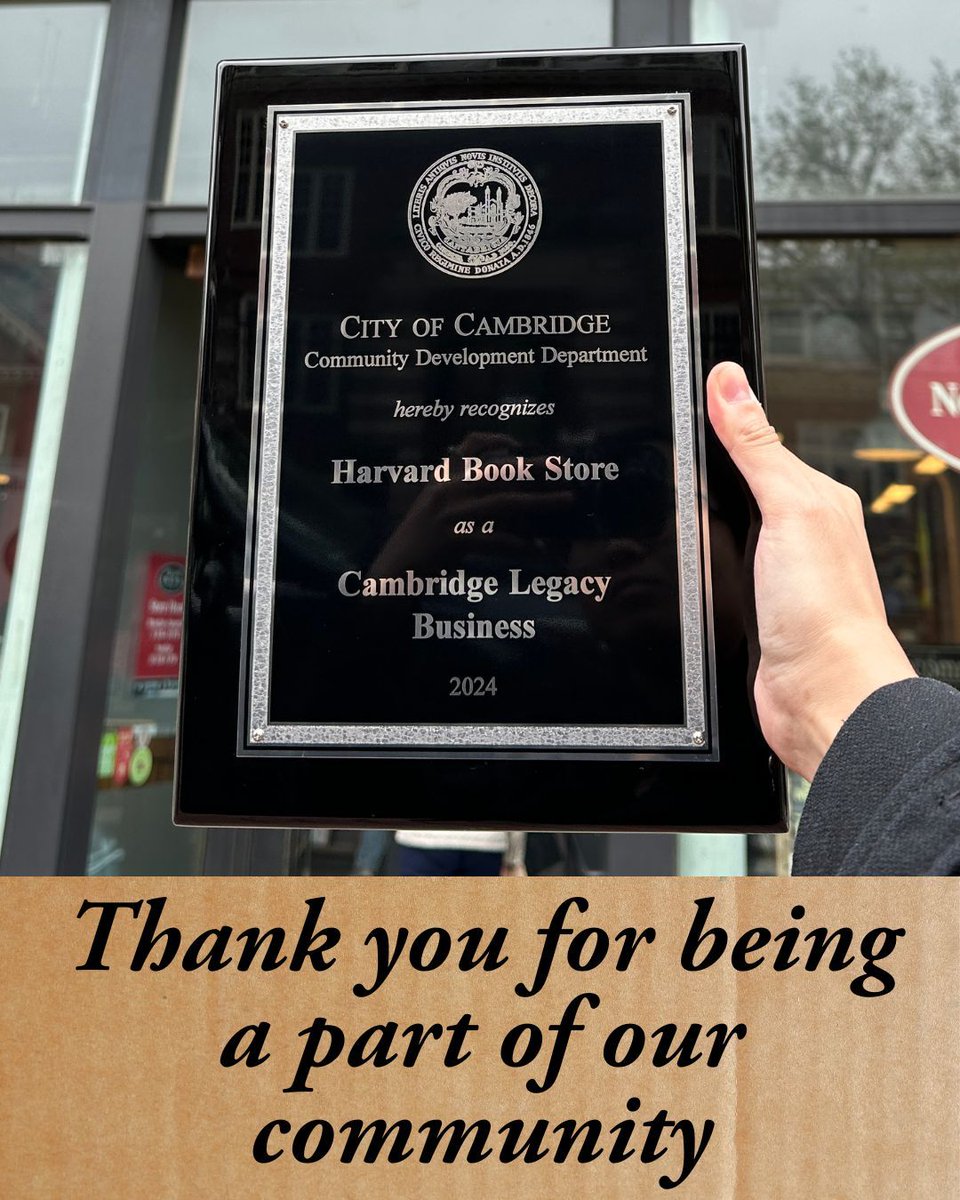 HarvardBooks's tweet image. As Harvard Square’s landmark indie bookstore, we’re proud to be a cornerstone in people’s daily lives, authors’ journeys, students’ memories, & a favorite spot to stop by on your visit to Boston. Thank you. Harvard Book Store has been here since 1932, and here’s to 90 more years.