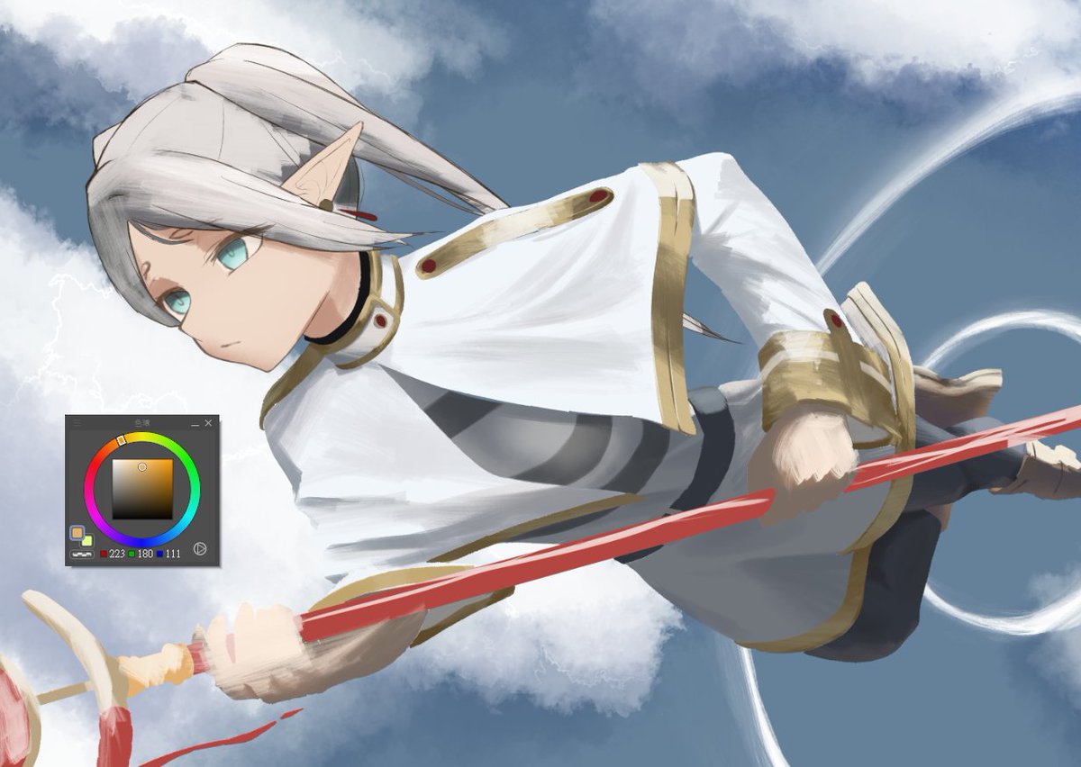 Elsten_scarf's tweet image. Frieren 
wip