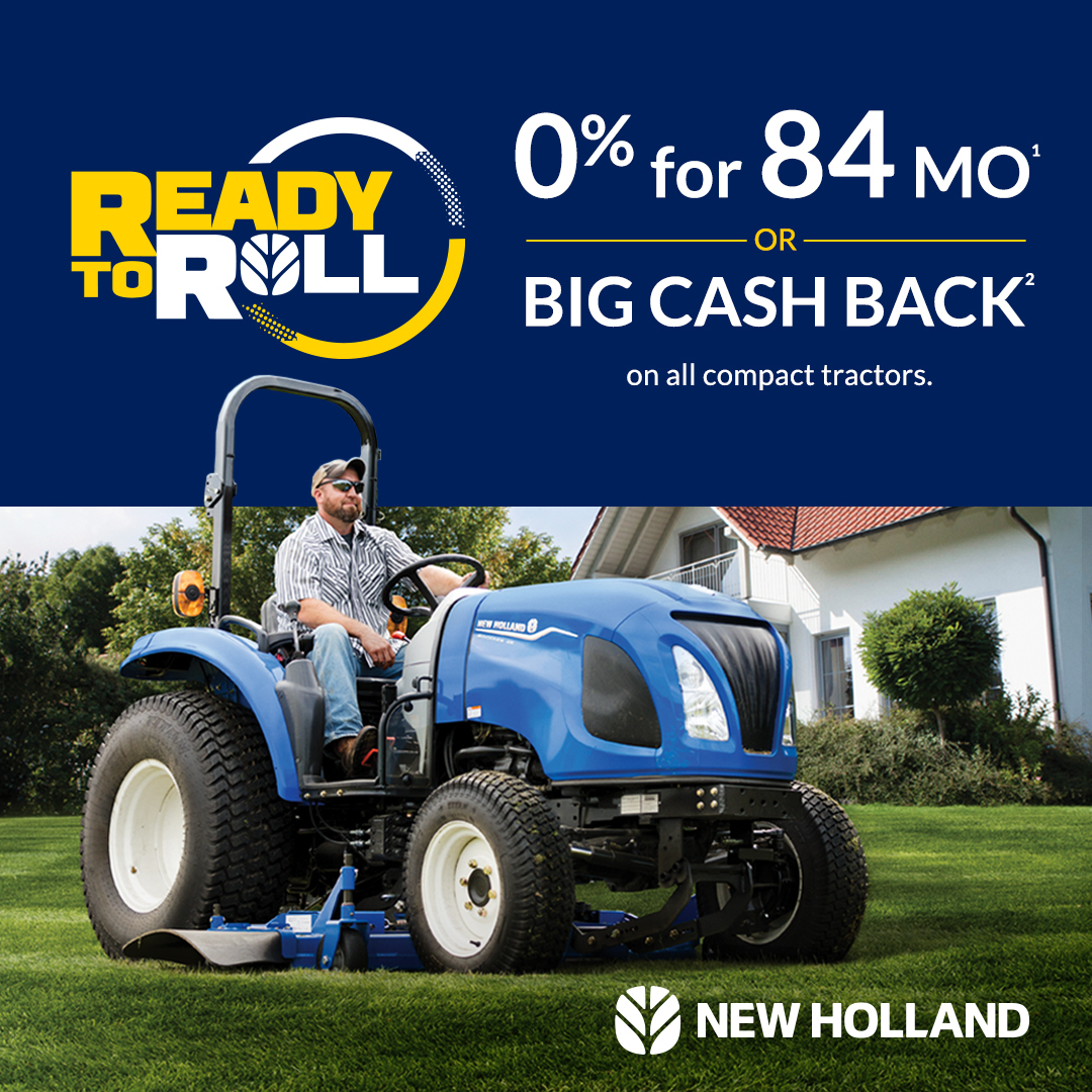 Cross off your to-do list quicker with a performance-packed New Holland compact tractor. Take the wheel of reliable performance—and save today. sales@esmfarmequipment.com