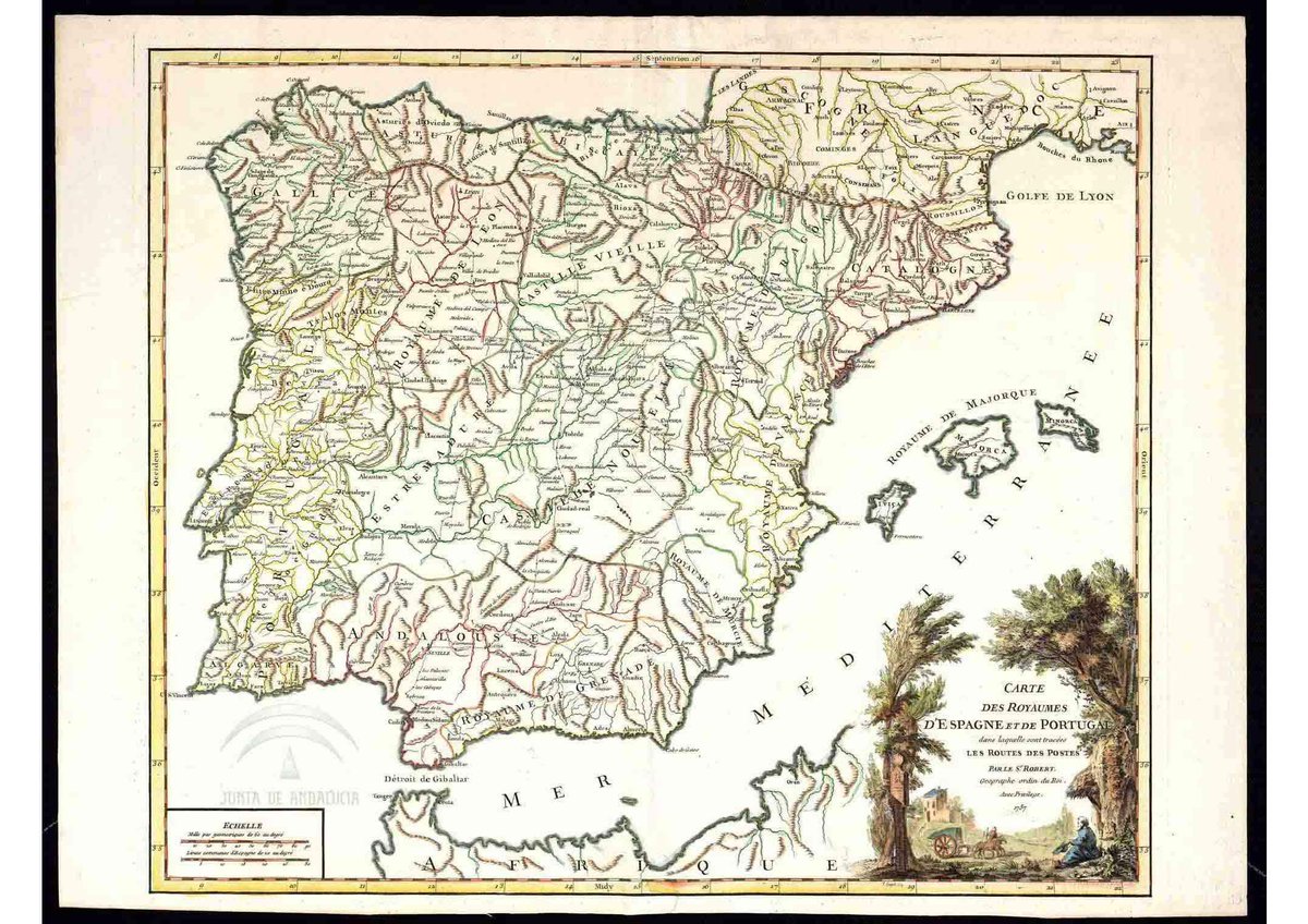 📜Hoy compartimos con vosotros de nuestra #cartoteca este Mapa de los reinos de España, Portugal y el sur de Francia. en el que se trazan las rutas de las postas del año 1757.
➡Todos los detalles en el siguiente enlace⤵️
ws089.juntadeandalucia.es/institutodeest…