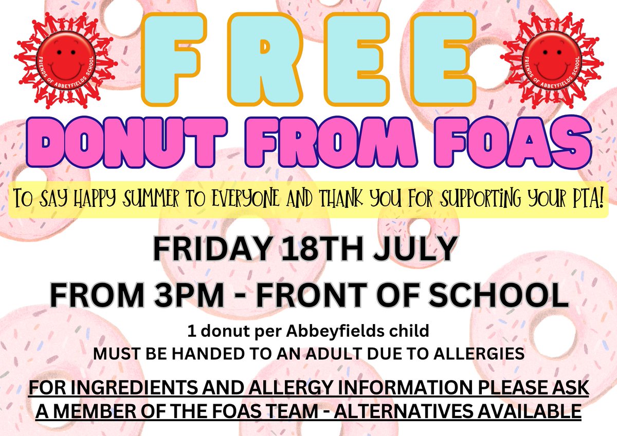FoAS_PTA's tweet photo. Don't miss out! https://t.co/TzYsSkiyKx