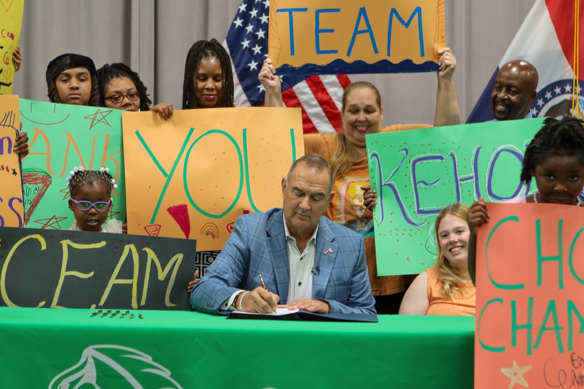 Governor Mike Kehoe (@govmikekehoe) on Twitter photo In St. Louis this morning to ceremonially sign House Bill 12 at <a href="/StMarysDragons/">St. Mary's South Side Catholic High School</a>.
I was raised by a single mother who worked hard to put me and my siblings through St. Louis Catholic schools because it was the best learning environment for us.
This bill delivers historic In St. Louis this morning to ceremonially sign House Bill 12 at <a href="/StMarysDragons/">St. Mary's South Side Catholic High School</a>.
I was raised by a single mother who worked hard to put me and my siblings through St. Louis Catholic schools because it was the best learning environment for us.
This bill delivers historic