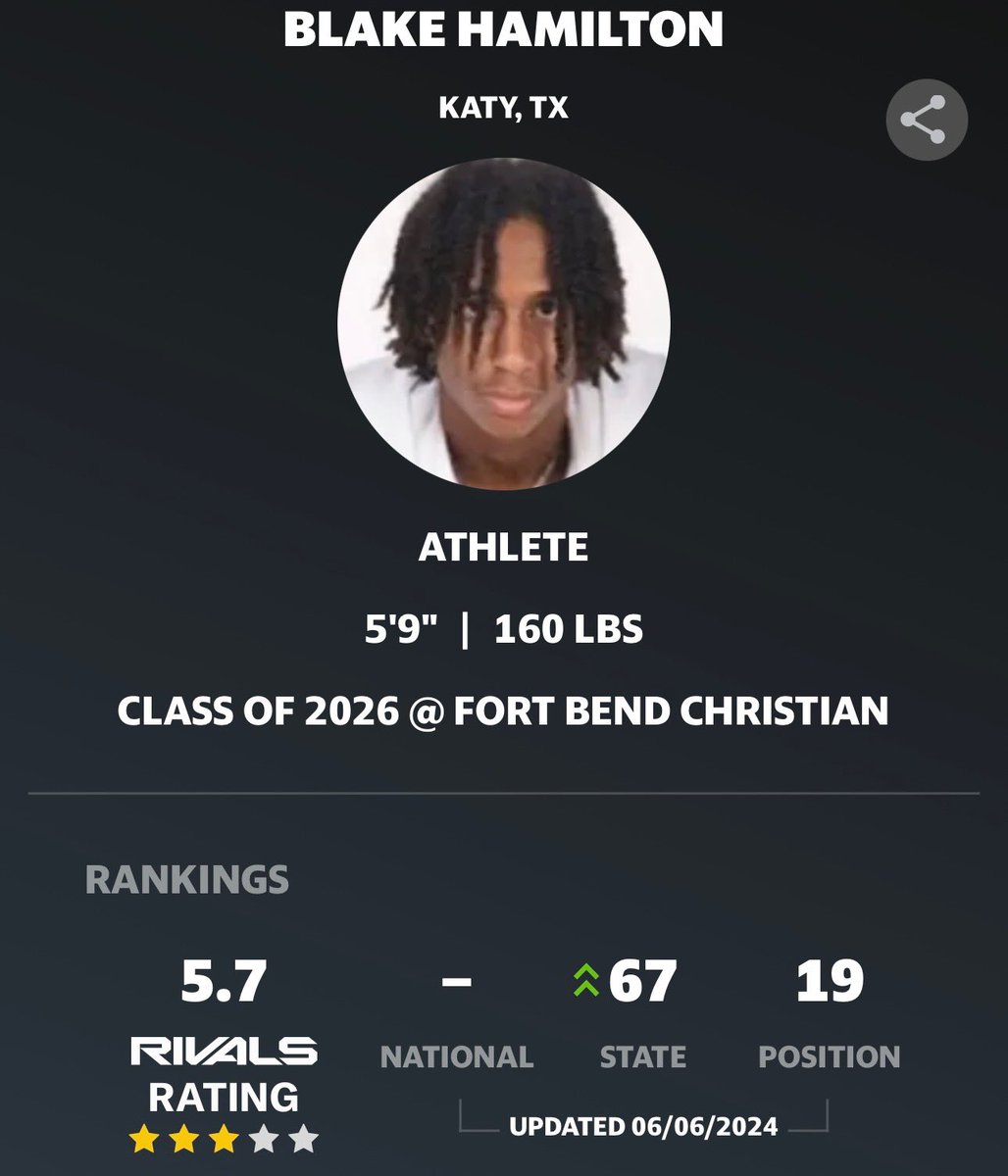Blessed to be ranked a 3 star on both <a href="/Rivals/">Rivals</a> and <a href="/247Sports/">247Sports</a>. <a href="/MikeRoach247/">Mike Roach</a> <a href="/adamgorney/">Adam Gorney</a>