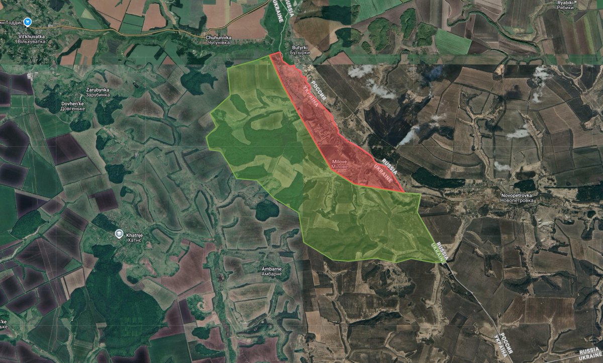 Kalibrated_Maps's tweet image. Russian zone of control in the Kharkov region near Milove has expanded.
24 sq km