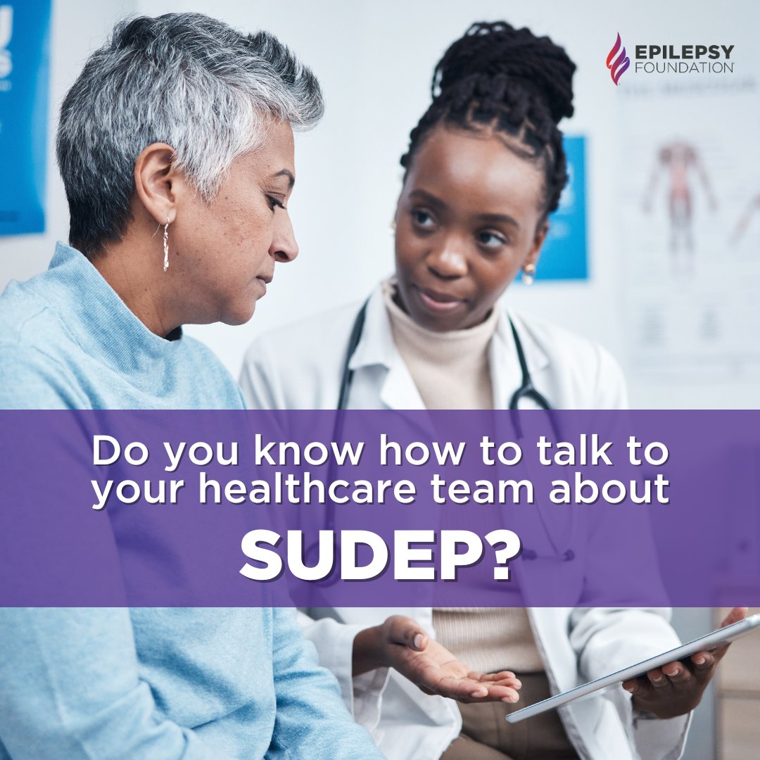 EpilepsyFdn's tweet image. Understanding your risk for Sudden Unexpected Death in Epilepsy (SUDEP) is a key step toward prevention. Talk with your doctor about SUDEP and what you can do to lower your risk. Every question is important! Check out these tips to #StartTheSUDEPConvo: bit.ly/3xrFy0W