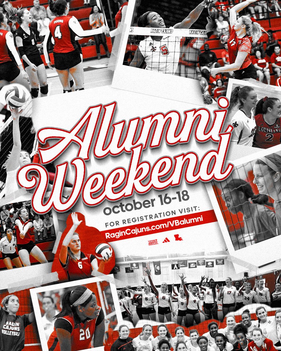 RaginCajunsVB's tweet image. 🚨 𝗔𝗹𝘂𝗺𝗻𝗶 𝗪𝗲𝗲𝗸𝗲𝗻𝗱 set for Oct. 16-18 🚨
🤟 Planning a 𝙛𝙖𝙢𝙞𝙡𝙮 gathering! Calling all 𝘙𝘢𝘨𝘪𝘯' 𝘊𝘢𝘫𝘶𝘯𝘴 to join us!
𝗥𝗦𝗩𝗣 ➡️ RaginCajuns.com/VBalumni
#GeauxCajuns