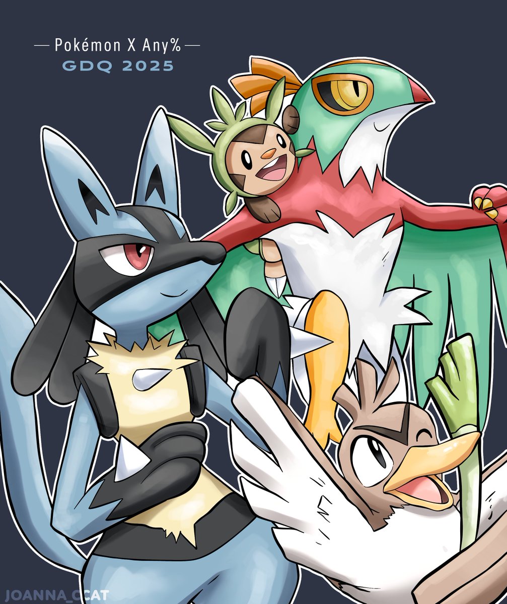 joanna_ccat's tweet image. Art I made while watching @HeadbobHunts run Pokémon X/Y for @GamesDoneQuick
#SGDQ2025 #GamesDoneQuick