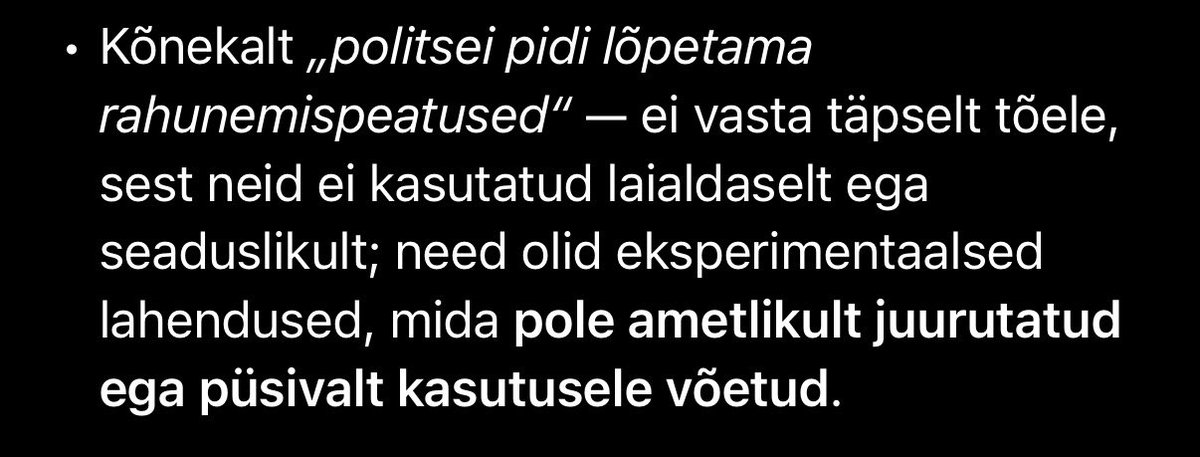 tammeto's tweet photo. @KirssTaavi Jätan lihtsalt siia kokkuvõtte, kas rahunemispeatused on legaalsed või mitte. Igaüks võib omad järeldused teha ise… https://t.co/uSxaNKpcPr
