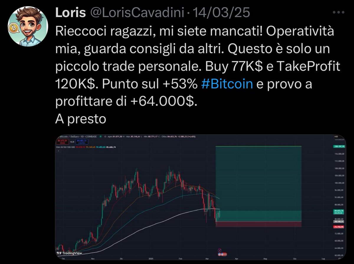LorisCavadini's tweet photo. Rieccoci! Prendo profitto dopo 4 mesi di +50.000$ con #Bitcoin a 118.000$ comprato a 77.000 come da immagine. Ci sentiamo al prossimo trade! Seguimi sennò ti perdi il trade! e miraccomando, svegliatevi 
#crypto #btc #TrumpTariffs #ath https://t.co/CkJUPNaJVl