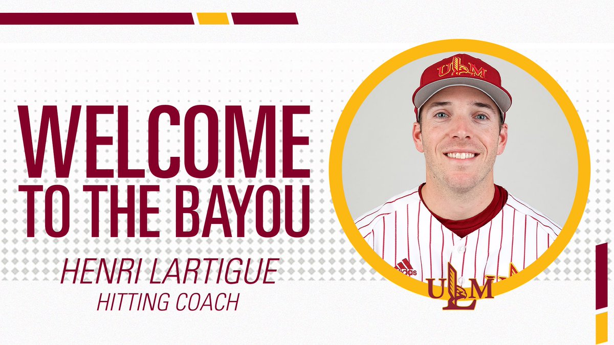 ULM_BSB's tweet image. Let's rake 💪⚾️
Welcome to the Warhawk family, @Coach_Lartigue!
⚾️📰: bit.ly/4eHX7Pg