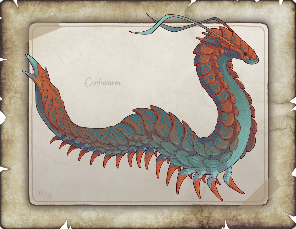 MythkaGO's tweet image. Fantastical Field Guide Entry 034:
Centiwurm
Commission for Muhasu