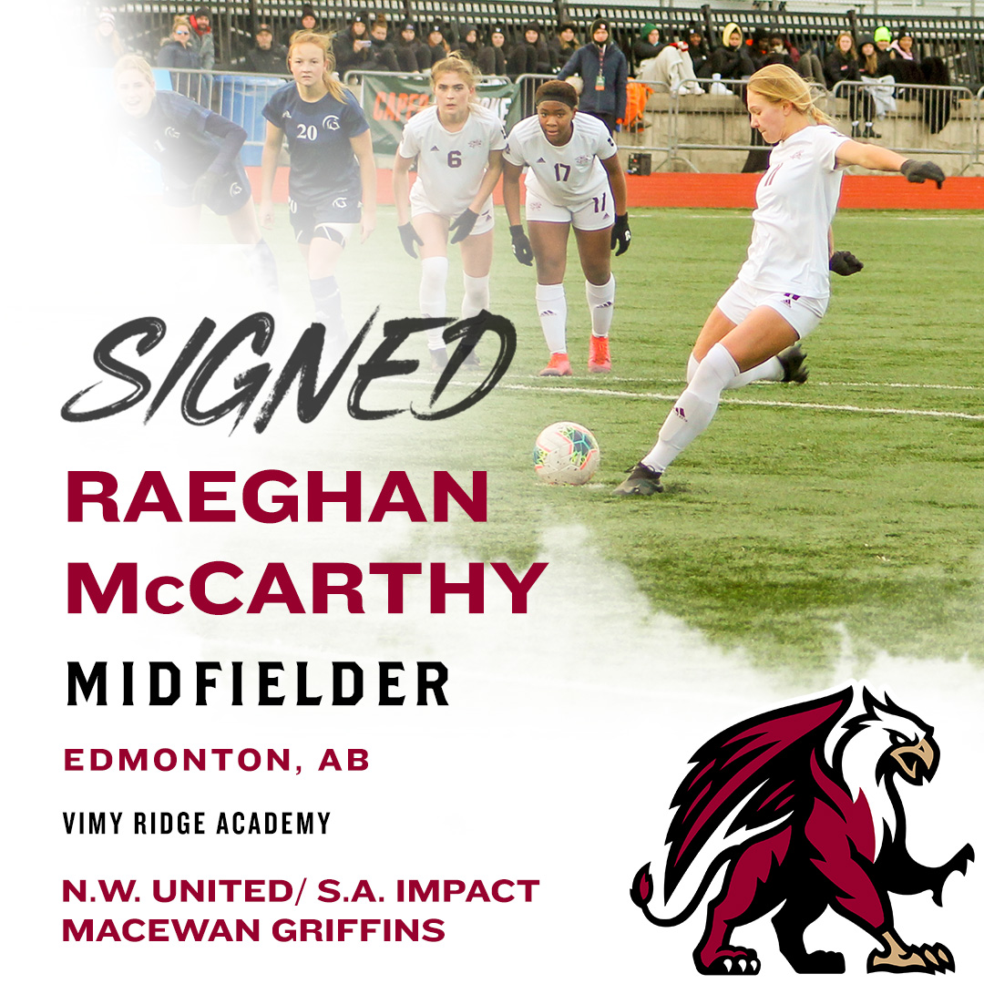 W⚽️| SIGNED
She's back!
<a href="/Griffins_WSOC/">MacEwan Griffins Women's Soccer</a>'s all-time leading playoff goal scorer and 2021 <a href="/USPORTS_Soccer/">U SPORTS Soccer</a> national champion Raeghan McCarthy is returning for her fifth season this fall.
Welcome back to <a href="/MacEwanU/">MacEwan University</a>!
#GriffNation

STORY➡️macewangriffins.ca/sports/wsoc/20…