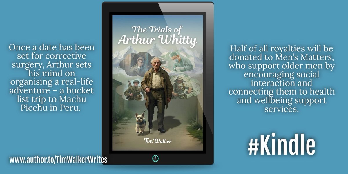 Available to pre-order on Amazon...
The Trials of Arthur Whitty is a heartwarming novella that follows the fortunes of ordinary Arthur whose sense of humour and vivid imagination carries him through many challenging situations:
mybook.to/ArthurWhitty 

#booklaunch #books