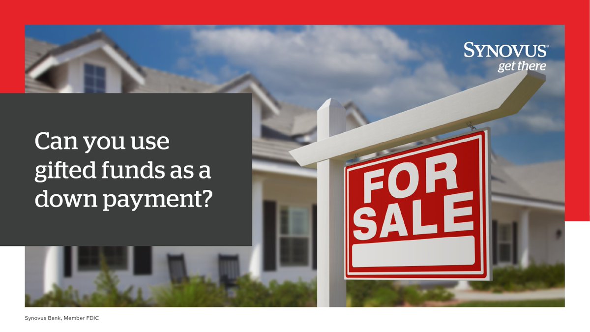 Yes, you can use gifted funds to buy a home. But lenders have rules. Read this before you buy: bit.ly/44zmLkS

#Synovus #GetThere