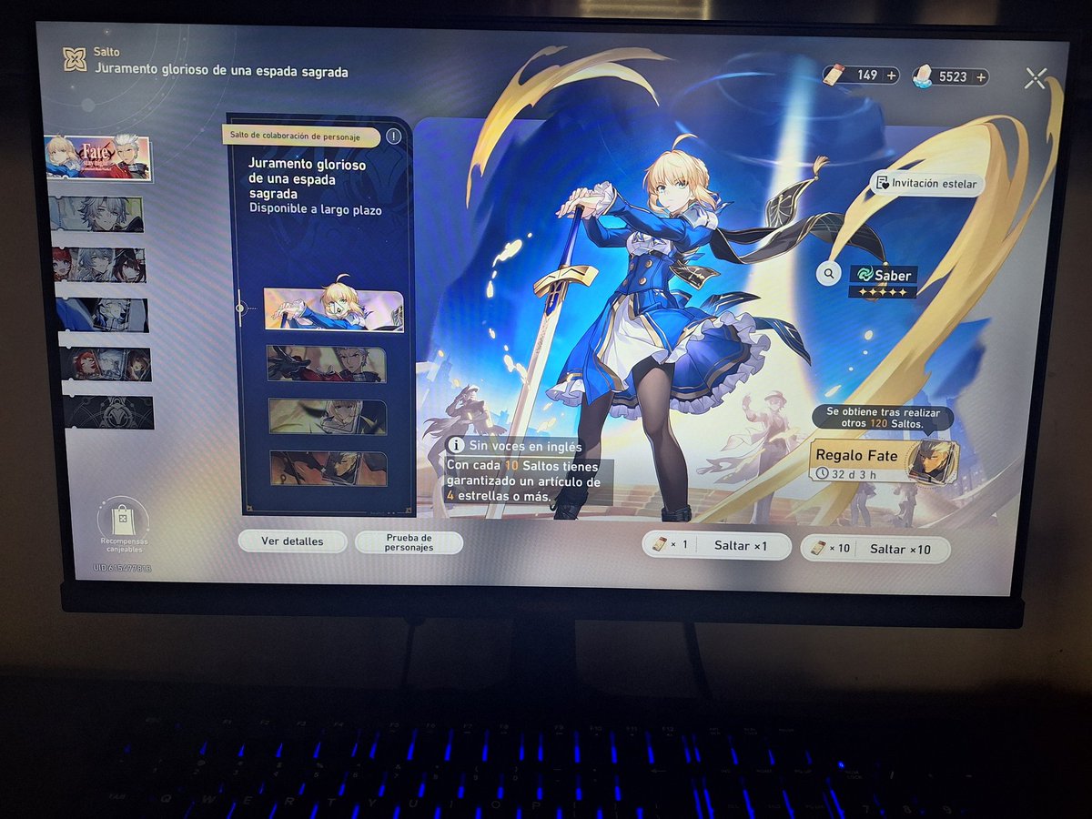 AkiraTJ1's tweet photo. Good luck to everyone #HonkaiStaiRail #Saber https://t.co/NTvFxcBhth