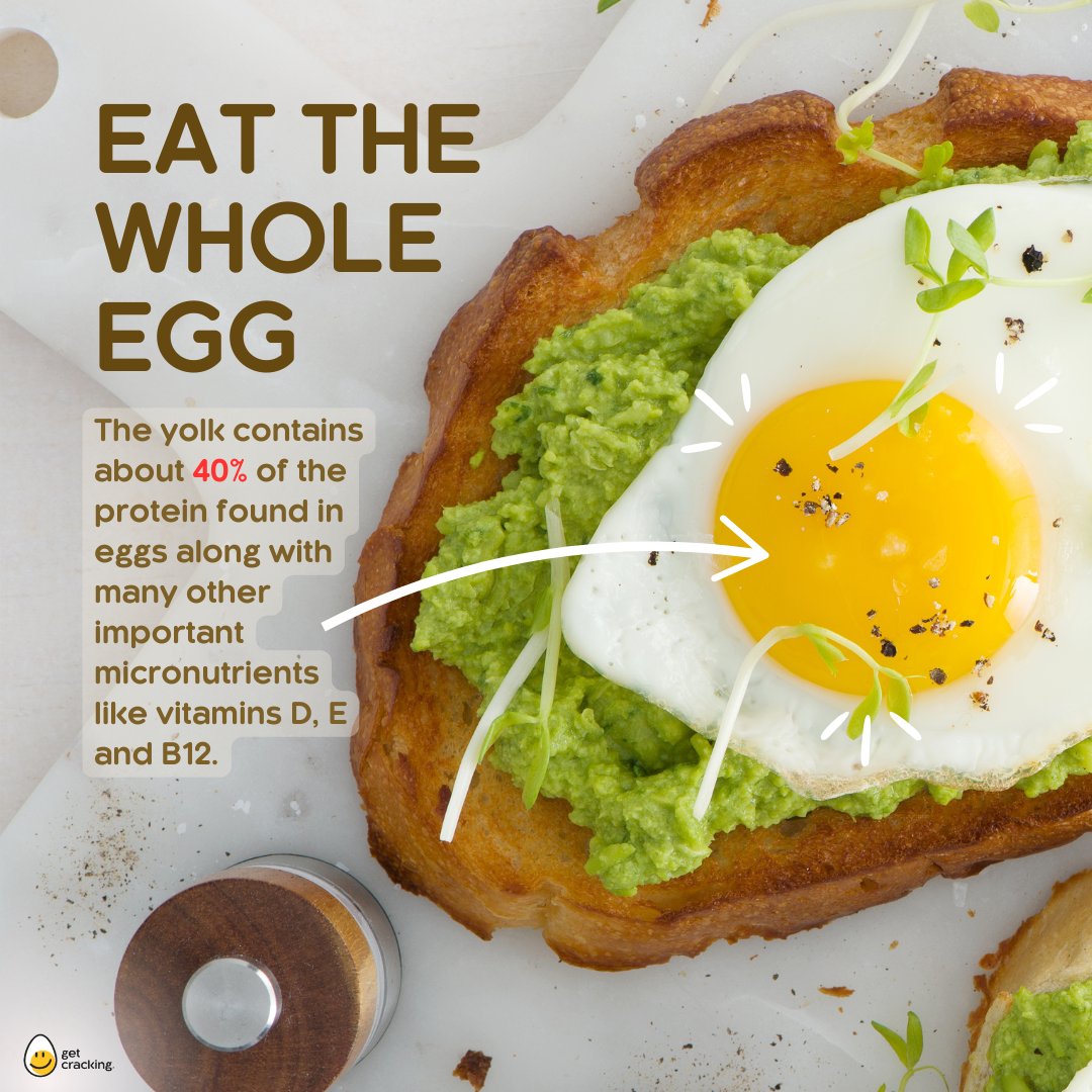 Think you should only be eating the egg whites? Think again! 🥚💥

The yolk packs 40% of the protein and vital nutrients like vitamin D, E, and B12.

Don't crack under the pressure - eat the whole egg for a nutrient boost! 💪🍳

#FreshFactFriday #EggsAnytime #NewBrunswickEggs