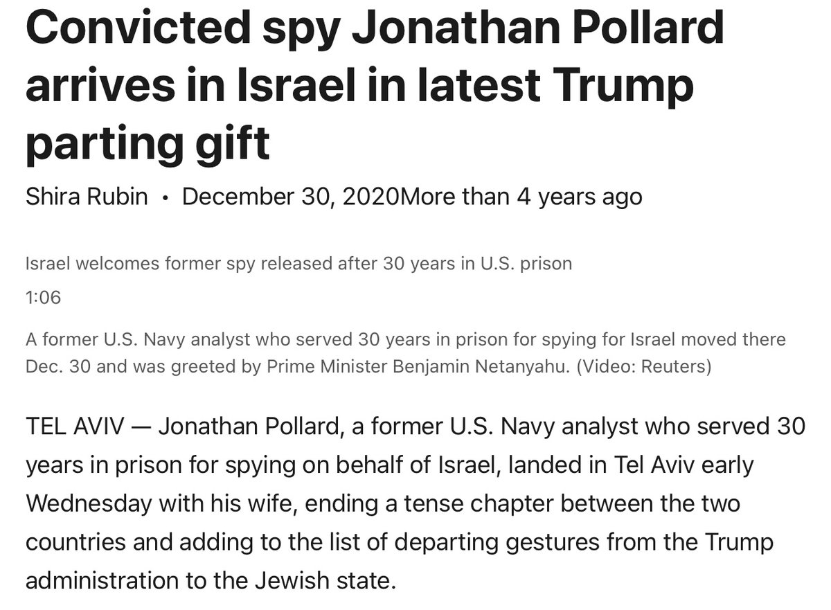 a1dissident's tweet photo. @RealRamboBiggs Jonathan Pollard deserved it more. https://t.co/NvfZojkd4A