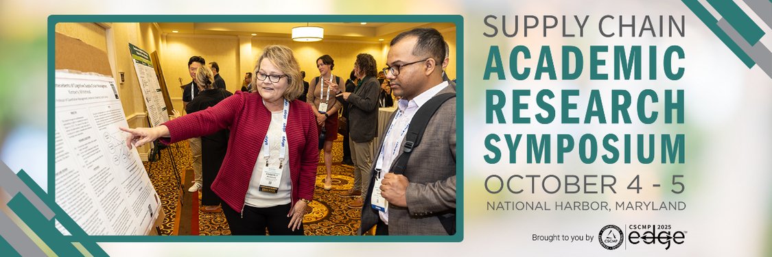CSCMPEDGE's tweet image. 📣 Academic minds, unite! CSCMP’s ARS 2025 brings together scholars, educators, and industry pros for 1.5 days of cutting-edge research, fresh teaching strategies, and meaningful connection.
📍 National Harbor, MD | 📅 Oct. 4–5
🔗 Learn more & register: ow.ly/2etk50Wos2S