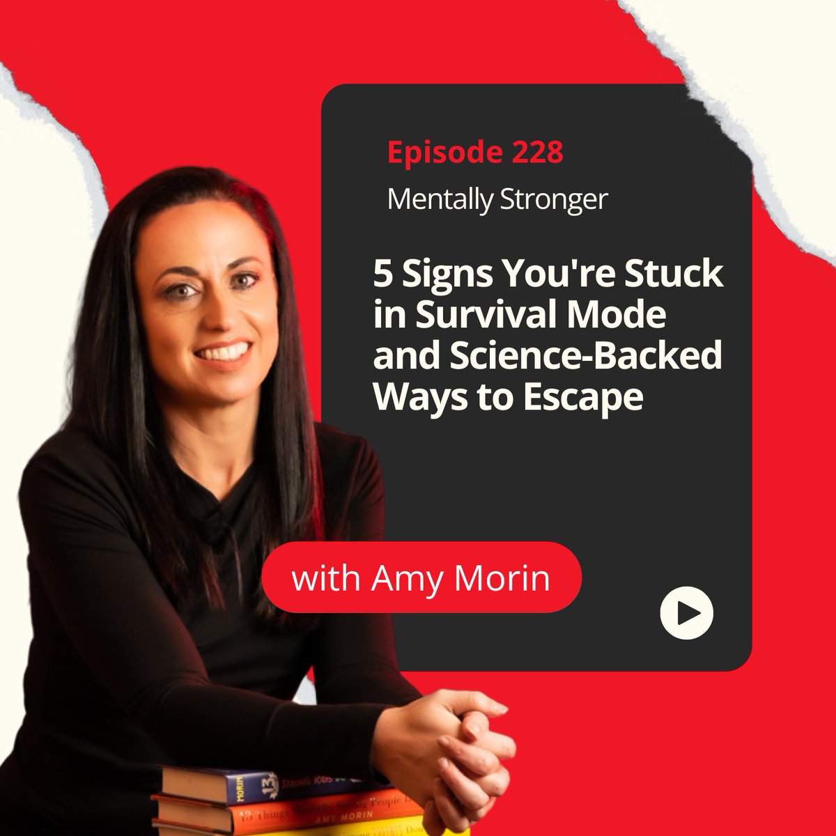 AmyMorinLCSW's tweet image. As a therapist, I'm seeing so many people stuck in survival mode right now.
Today's podcast episode is all about how to escape survival mode so you feel like you're thriving again.
Listen to Mentally Stronger here - amymorinlcsw.com/podcast/228-5-…