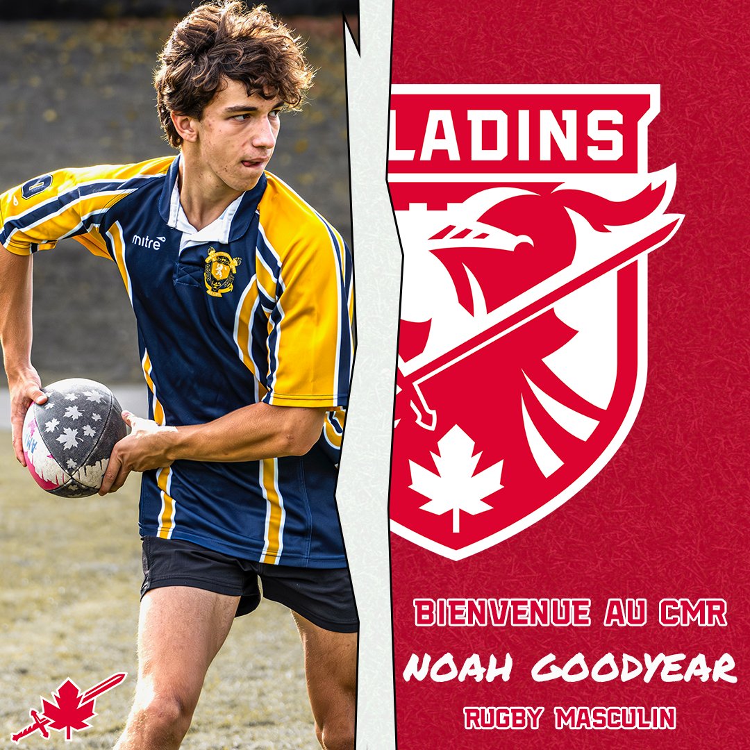 RMC Men’s Rugby Adds Noah Goodyear!

🗞: bit.ly/4lHoiN7

//

L’équipe de rugby masculin du CMR ajoute Noah Goodyear!

🗞: bit.ly/4lHoiN7
