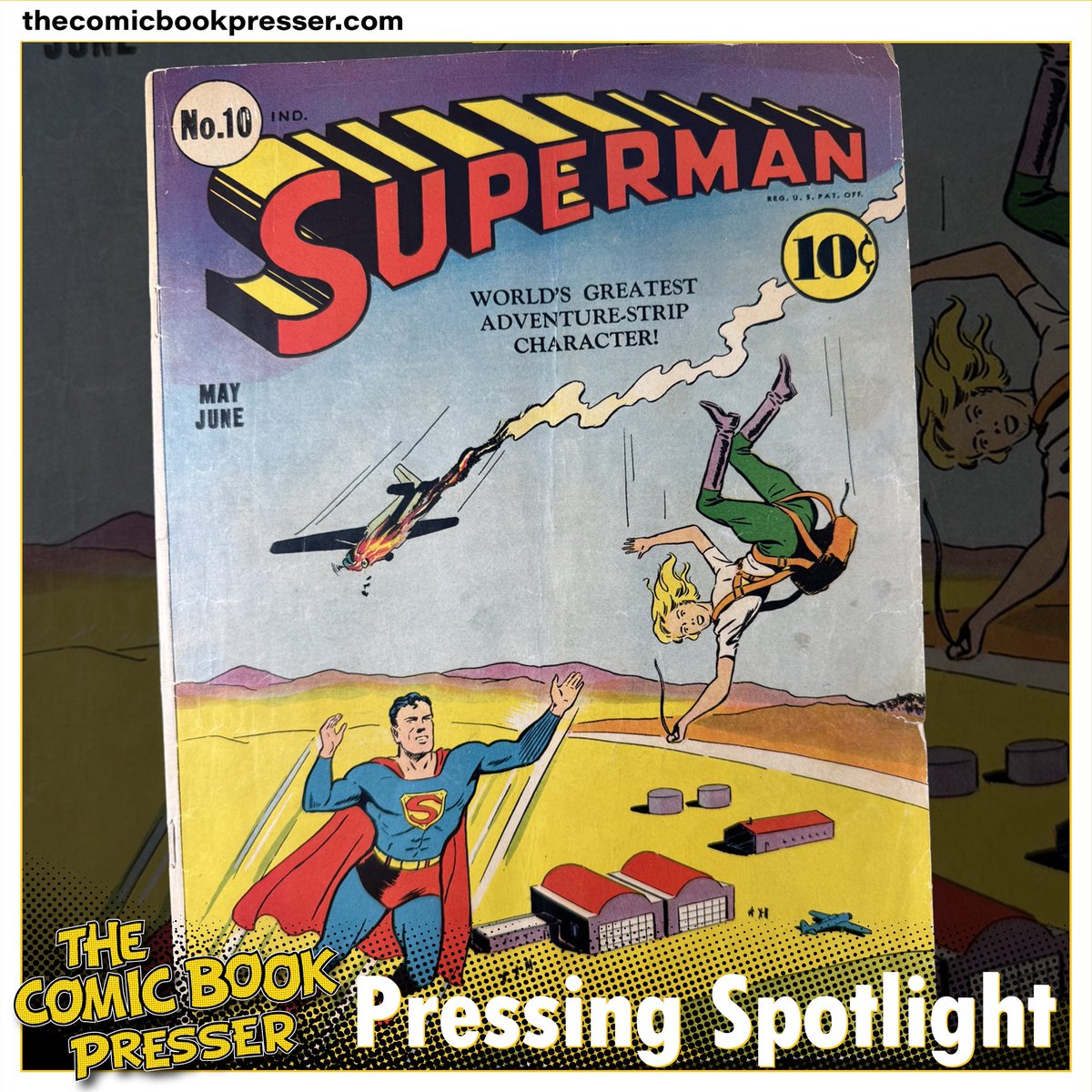 Pressing Spotlight:
Here’s a before shot of Superman #10 — the issue that gave us the first bald Lex Luthor in comics. Just saw the new Superman movie last night and loved it. We never rush — every book gets the time it deserves.

#Superman #LexLuthor #ComicPressing #GoldenAge