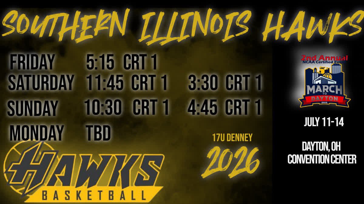 Come watch the 17U Hawks team play this weekend in Dayton!! 💛🖤