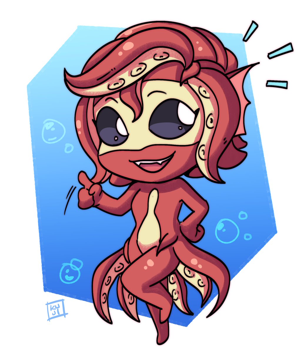 「chibi Octo-OC comm!」|🍡 イーサン 🍡 Comms Open!のイラスト
