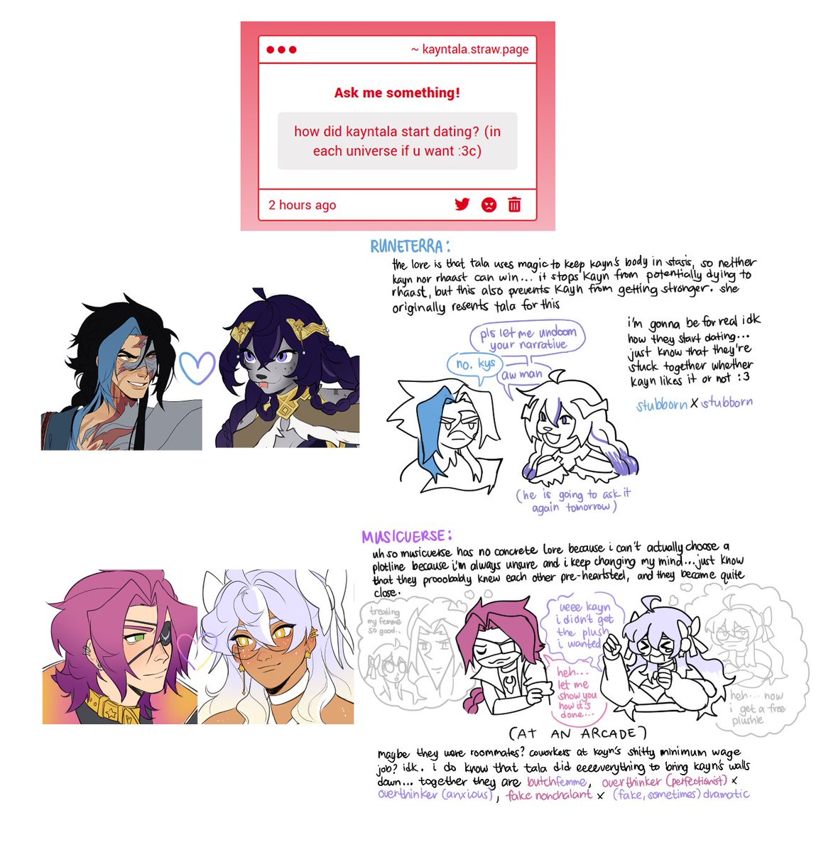 kaynphobia's tweet image. okay WHEW here it is.. the kayntala yumebible for the existing kayntala universes! thank you for the ask i had a great time making this