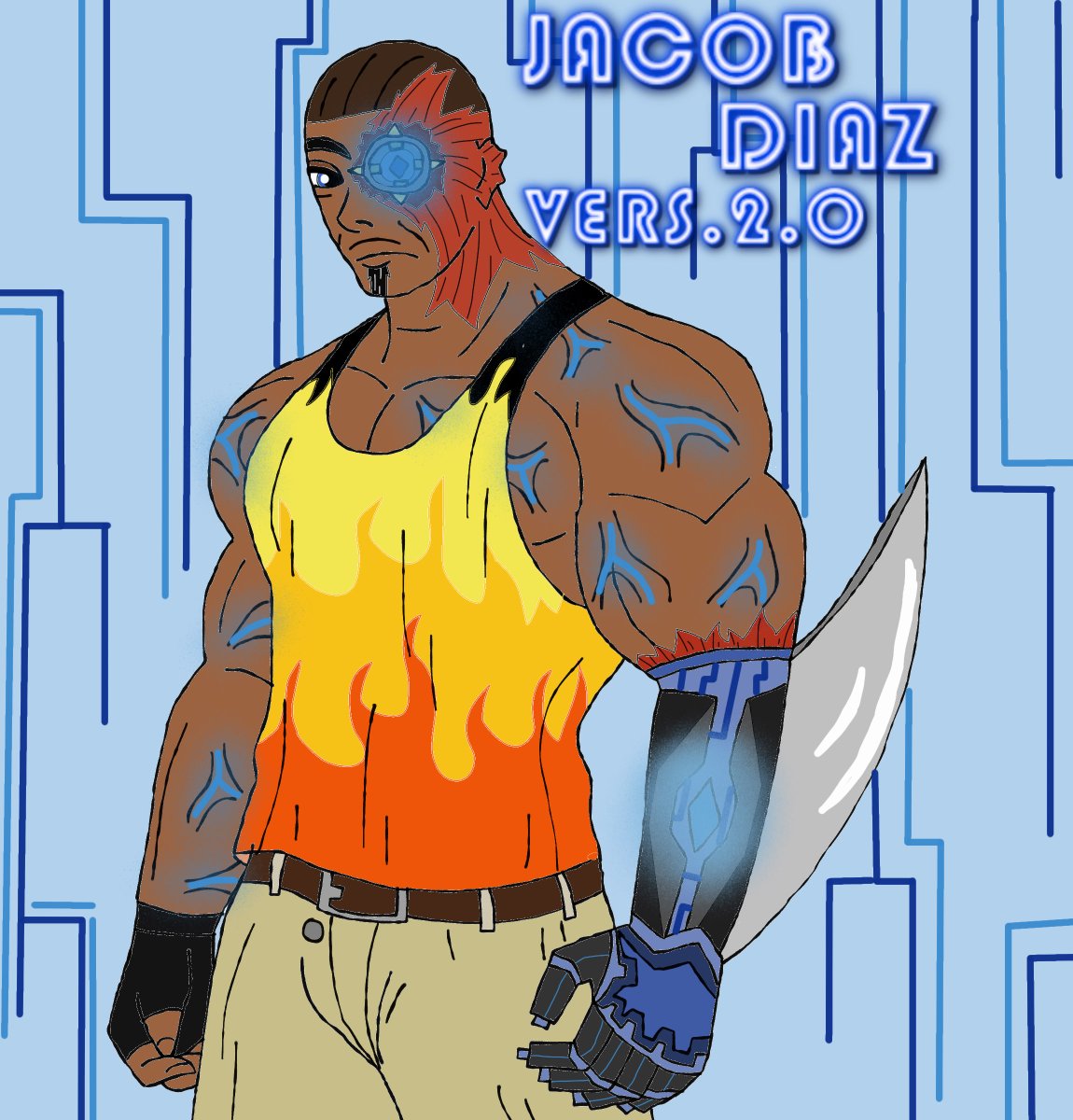 So the Internet really loves MindsEye..................🦗
Thou i thought the main character Jacob Diaz had a really flat look to him. So i decided to draw my own version of him call this. Vers.2.0😉👍
#OCart #MindsEye #JacobDiaz #JacobDiazVers20 #MuscleMan