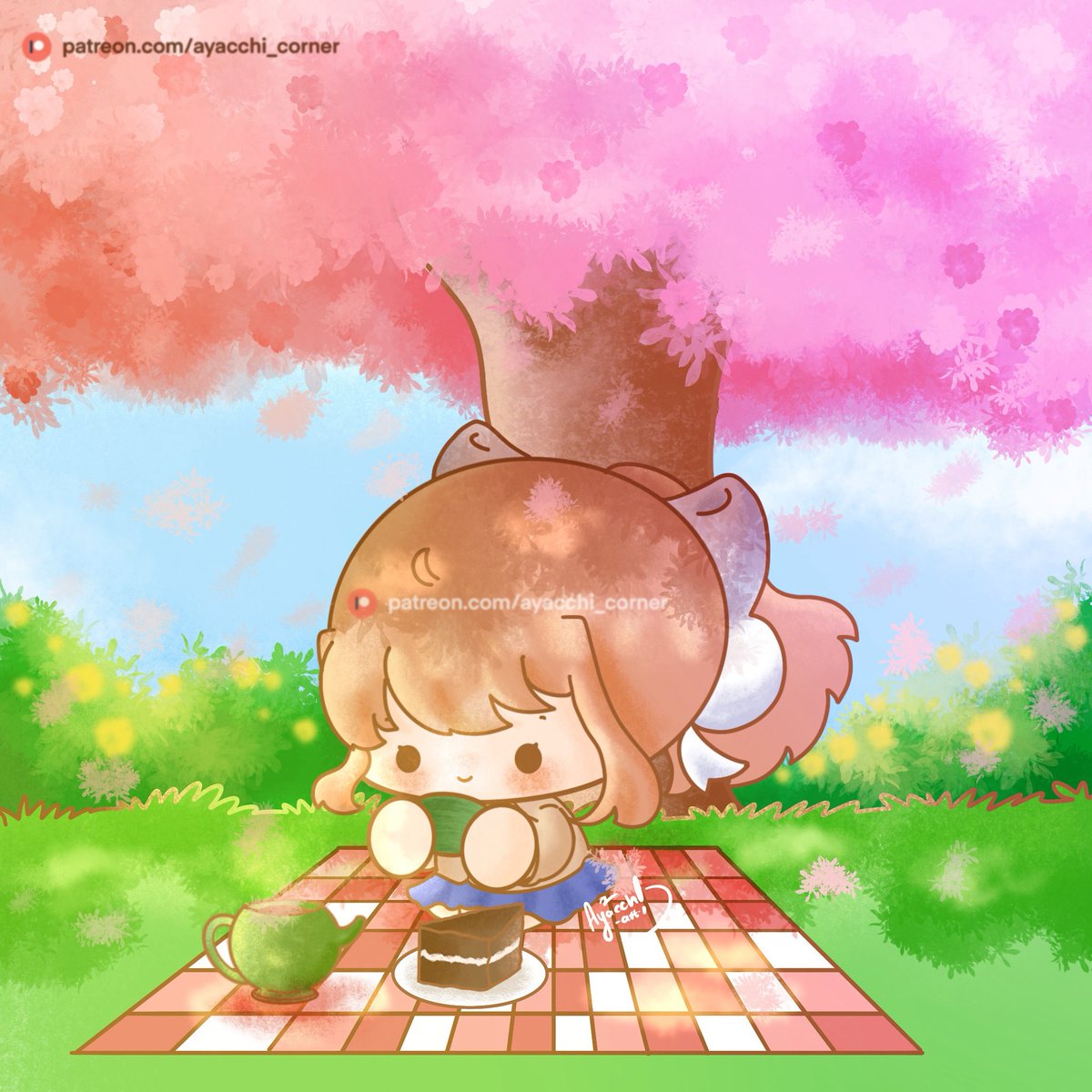 ayacchi_corner's tweet image. Monika has been feeling outdoorsy~ 💚✨

#DDLC