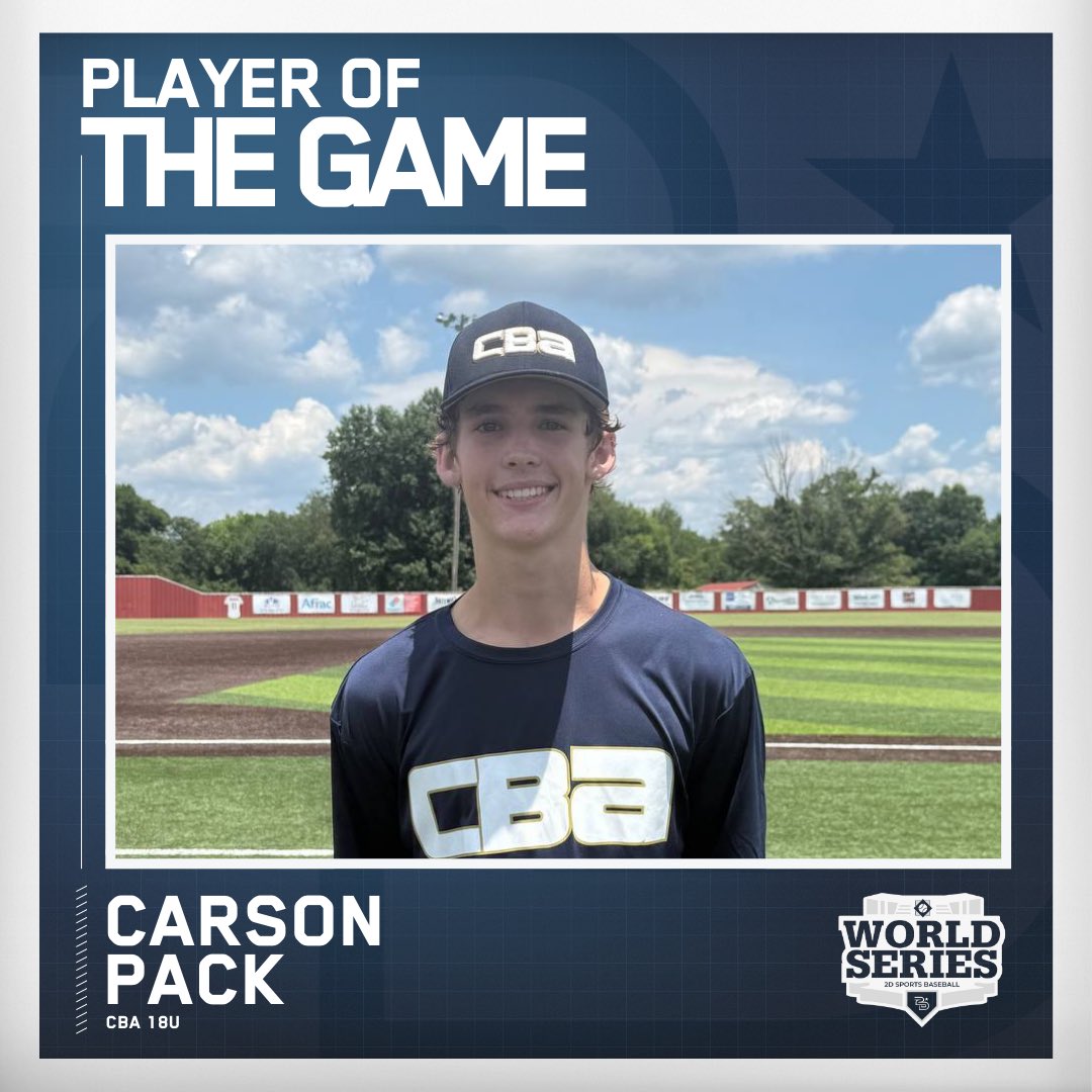 ⭐️Player of the Game⭐️

Carson Pack
CBA 18u
#NashvilleWS