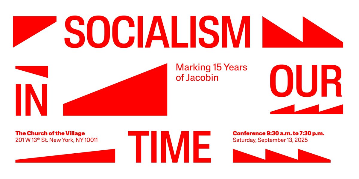 sunraysunray's tweet image. Jacobin is doing a one-day conference on Saturday, September 13 in NYC marking its 15th birthday. The lineup looks great (agenda on the link below).
eventbrite.com/e/socialism-in…