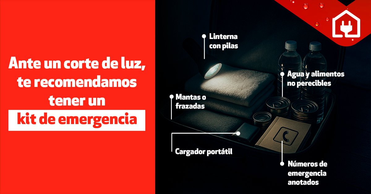 En invierno, estar preparados hace la diferencia ❄️ 
Ante un corte de luz, actúa con seguridad y ten a mano tu kit de emergencia.

Prevenir también es cuidar 💡

#ConectadosEnInvierno