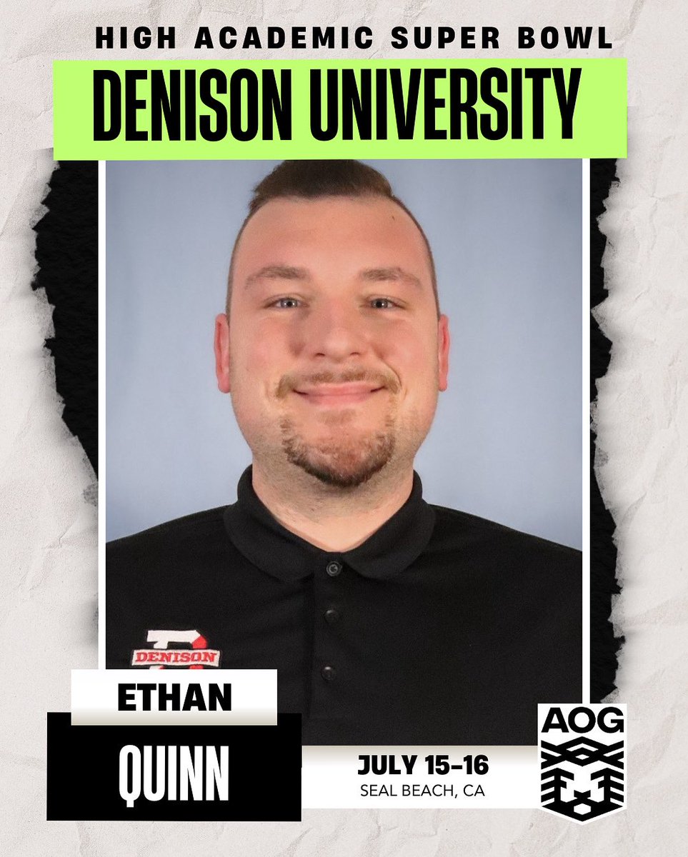 Welcome Assistant Coach at Denison Ethan Quinn to the High Academic Super Bowl July 15-16 at AIM Sports Complex!

<a href="/DenisonHoops/">Denison Basketball</a> <a href="/QuinnE76/">Ethan Quinn</a> <a href="/RyanSilver1/">Ryan Silver</a> <a href="/coachsmartin310/">Coach Scott Martin</a>