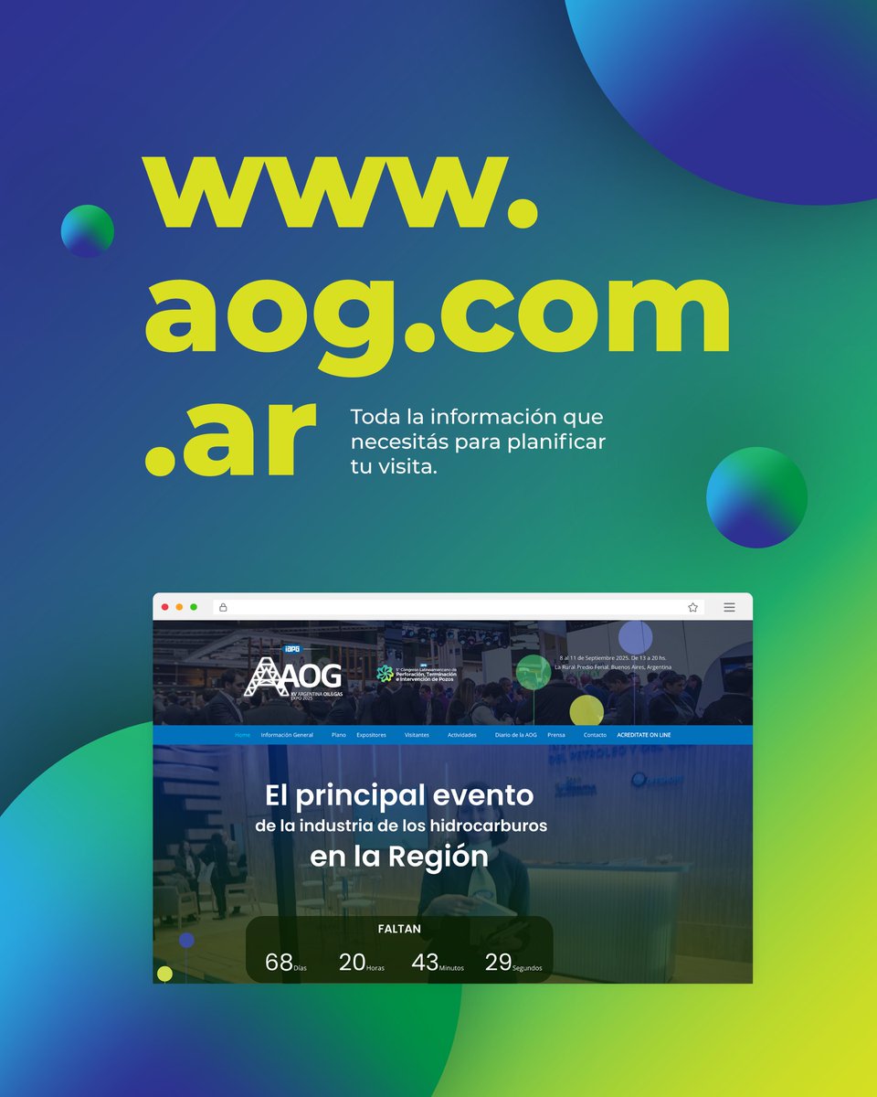 AOGExpo's tweet photo. Encontrá en un solo lugar toda la información que necesitás para planificar tu visita a la #AOGExpo 2025:

🟩 Acreditación online
🟩 Plano
🟩 Listado de expositores
🟩 Actividades 
🟩 Prensa ¡y mucho más!

https://t.co/Y8ZsNU7ZDC 
🗓️Del 8 al 11 de septiembre
📍@LaRural_BsAs https://t.co/i9bZdEK3JE