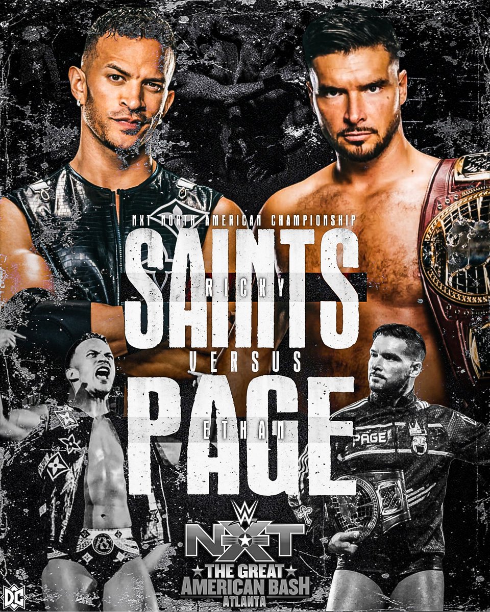 dinncustoms's tweet photo. This is getting personal...
At The Great American Bash, Ricky Saints comes for more than gold—
He comes for payback.
The reign of Ethan Page may end in blood.

Saints vs Page
NXT North American Championship
This time… it’s war.

#NXTGAB #NXTNATitle #SaintsVsPage #WWENXT https://t.co/8RDCwded1D