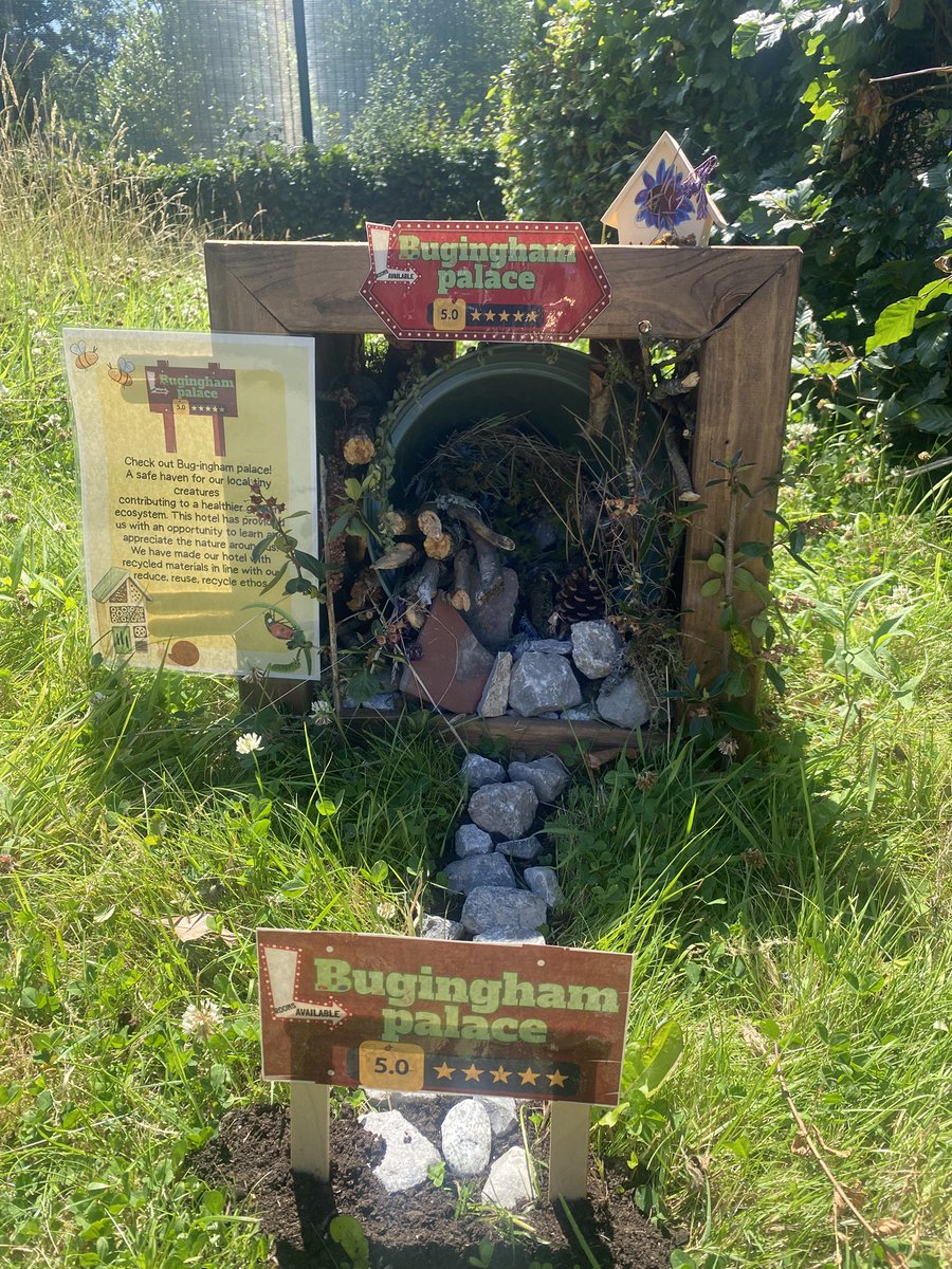 Introducing J17s very own “Bugingham palace” bug hotel. Created by our young people alongside OT Activity Coordinator Katie! They made this all from recycled materials! Definitely 5⭐️ trip advisor reviews from the current guests! #TeamCAMHS <a href="/GMMH_NHS/">Greater Manchester Mental Health</a> <a href="/OT_Steff/">Steff</a>
