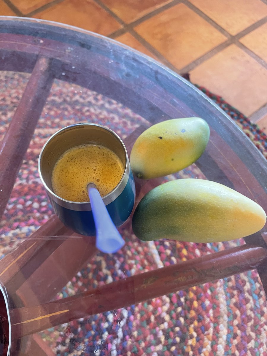 Cindylouwhobaj1's tweet image. Found mangoes and made margaritas!! Breakfast is served 😌