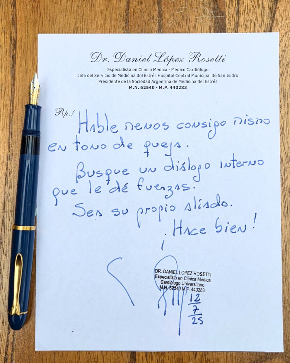 DrLopezRosetti's tweet photo. En mi nuevo libro “RECETAS, para vivir mejor y más tiempo”, comparto reflexiones y herramientas prácticas sobre cuatro pilares del bienestar: filosofía de vida, alimentación, actividad física y calidad del sueño.
Me interesa conocer su opinión sobre esta receta.
Porque todos aprendemos de todos. ¡Gracias! 🙌
Los leo.
#Receta #BienestarEmocional #DialogoInterno #SaludMental #LopezRosetti #RecetasParaVivirMejor #MenteSana #FrasesQueInspiran #PsicologíaPositiva