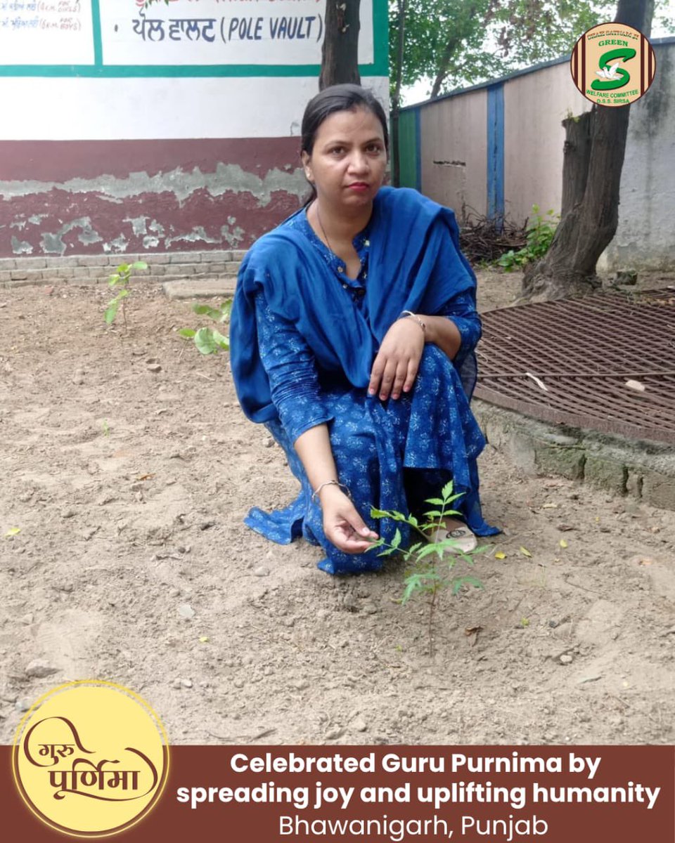 GreenSwelfares's tweet photo. Green hands and happy hearts. On the occasion of Guru Purnima, Shah Satnam Ji Green 'S' Welfare Committee volunteers planted saplings and distributed fresh fruits to children—celebrating the day with care for nature and love for little ones.

#TreePlantation #FruitDistribution https://t.co/2d6790TJfP