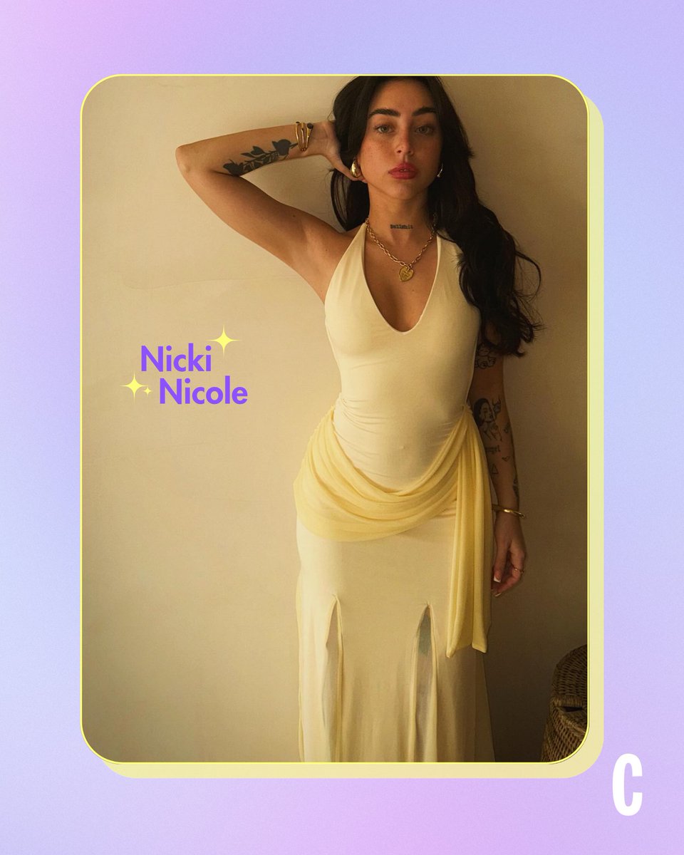 cosmopolitanmx's tweet photo. Las #ChicasCosmo son la inspo que necesitamos para cualquier mood: #HaileyBieber con un outfit casual para la playita y #NickiNicole en butter yellow son la vibe que quiero traer a la función ✨🌞 https://t.co/I2aZdu3im8