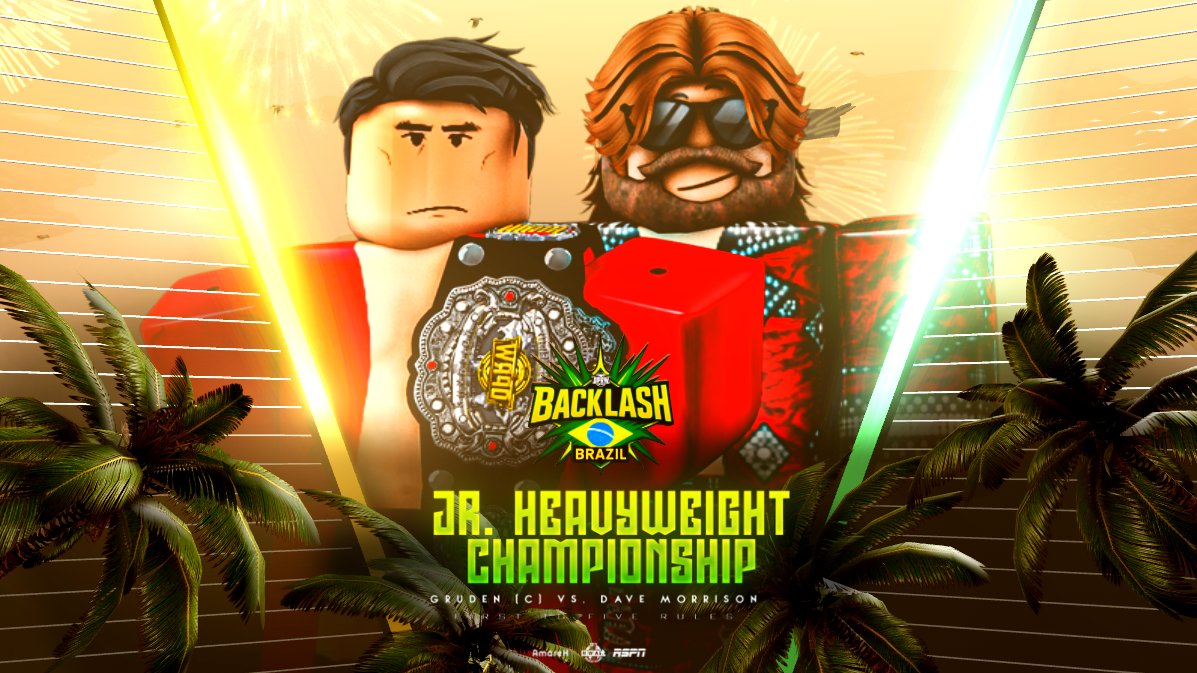 OPRW_ROBLOX's tweet photo. .#OPRWBacklash // TONIGHT! π§π·
@bbqchikinn REFUSES to acknowledge any competition on ANY brand while he stands as JR. Heavyweight Champion, so to PUT HIS "General" nickname to test is none other than the N1C from Saturday Night Cataclysm, #DaveMorrison!
πΊTONIGHT, 6PM ET, Streaming LIVE on @RSPNRoblox, @PoidSports, & @AmareHayesRW
#OPRW2025