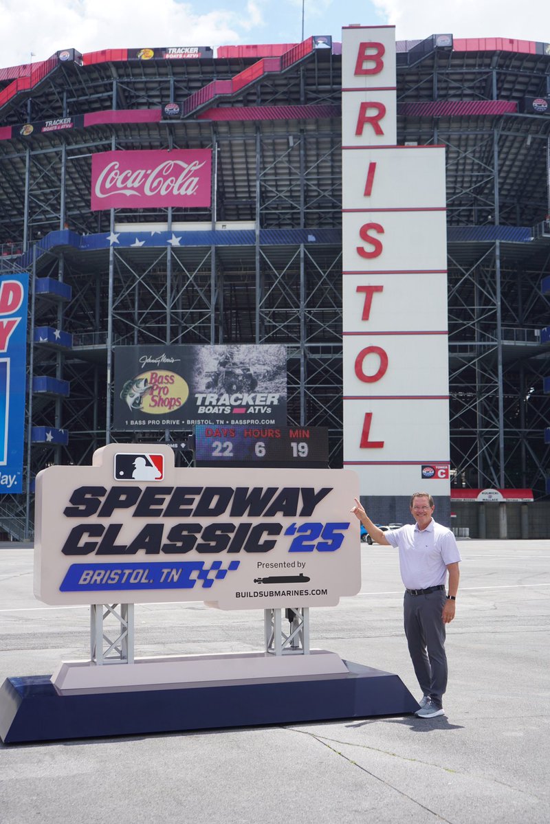 CSexton25's tweet image. The field for the Speedway Classic is coming along! Only 22 days until America’s Pastime comes to the world’s fastest half-mile track @ItsBristolBaby - @Reds vs @Braves