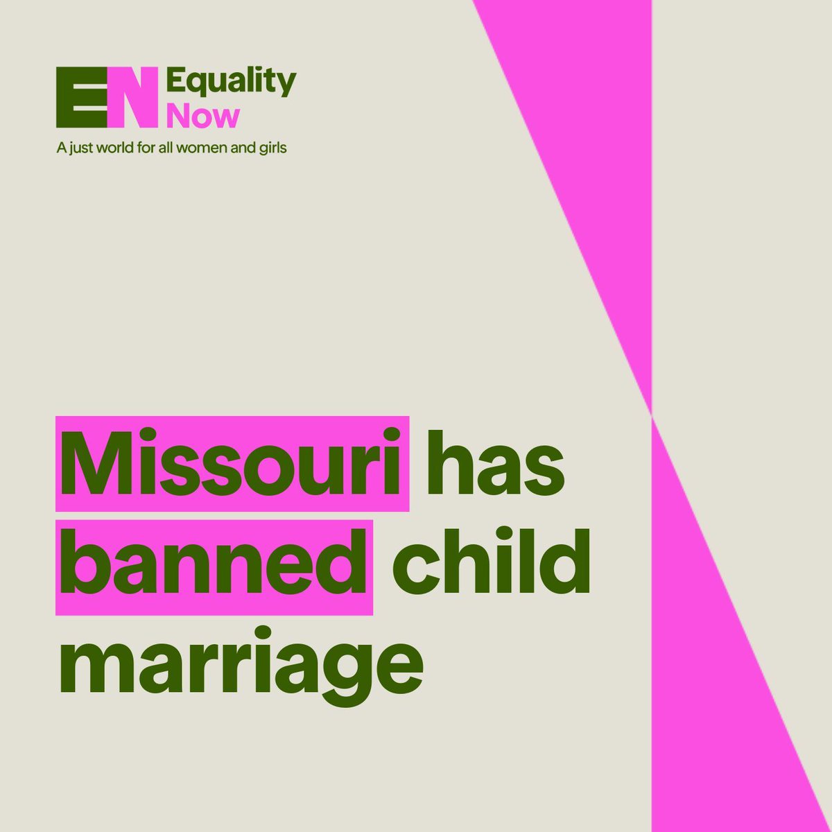 equalitynow's tweet photo. It’s official: Missouri has banned #childmarriage. The Governor signed a law making marriage under 18 illegal, no exceptions. A huge win for survivors, advocates &amp; children.

231 minors were legally married in the state from 2019–21. That ends now.

@UnchainedAtLast https://t.co/Hhwkkh1bwF